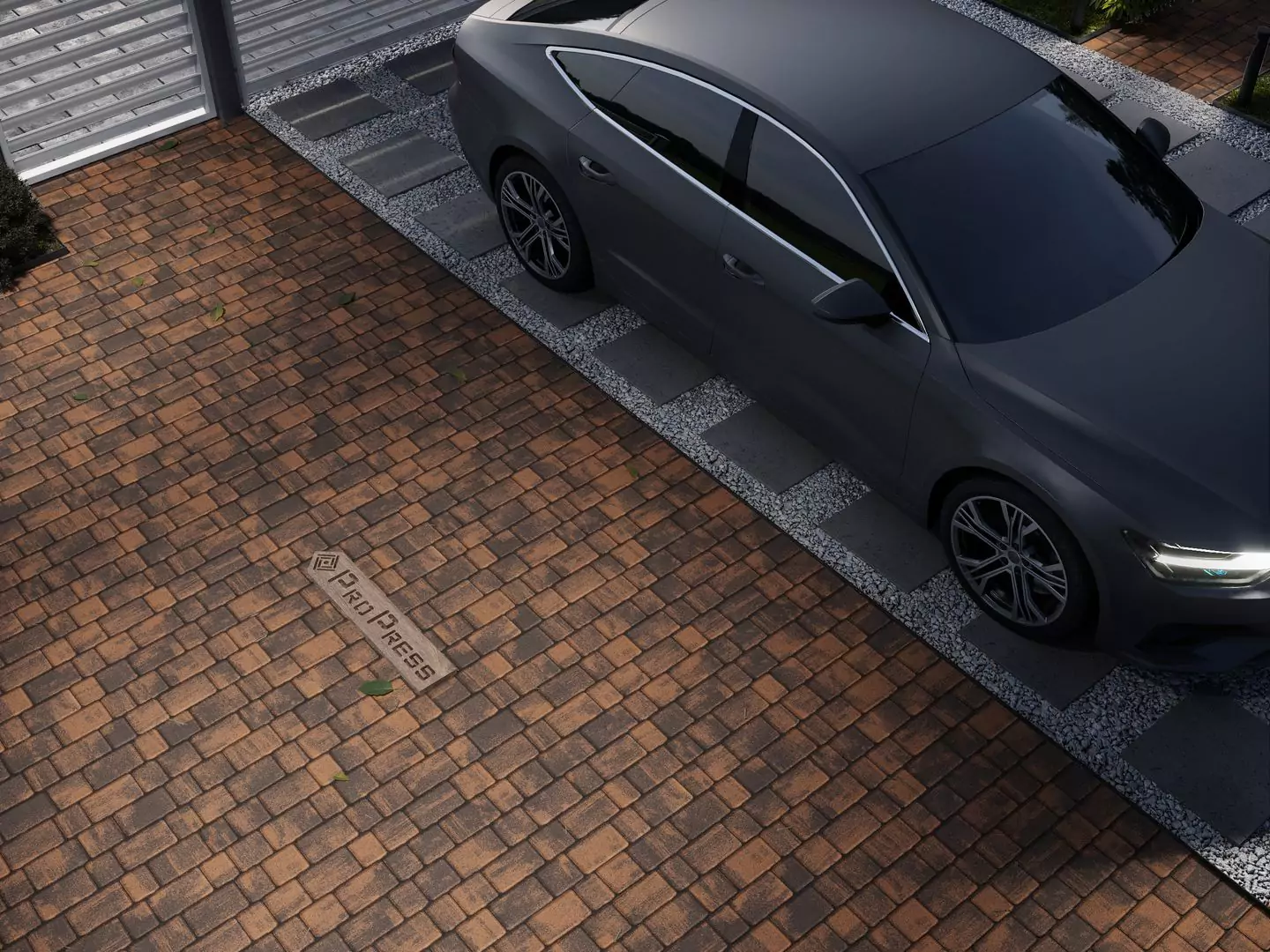 Тротуарная плитка Старый город №19 "Гончар", фактура гладкий, гранитная, мрамор, высота 40 мм, 60 мм-2